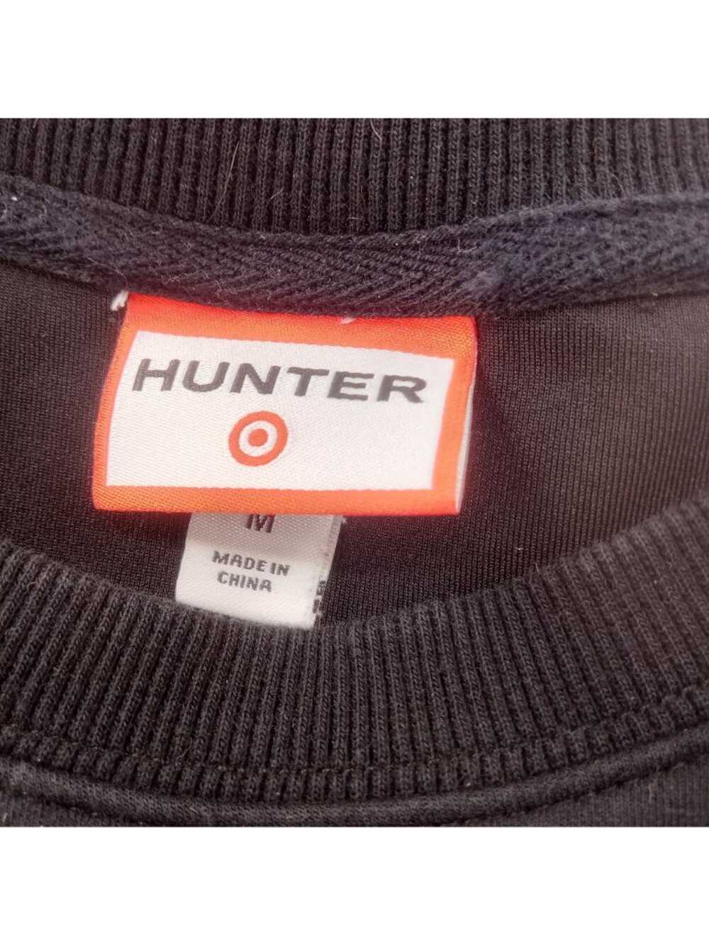 Hunter Target Womens Black Spell Out Cropped Sweatshirt Size M 3D Pullover - Picture 6 of 10